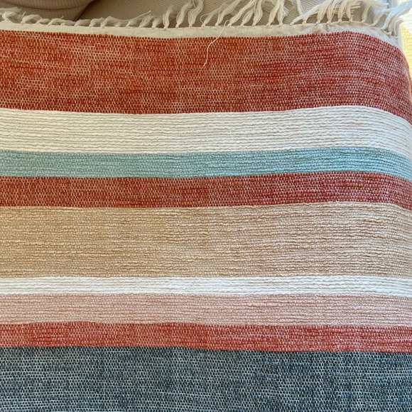Magnolia Home x Loloi Lyla Throw Blanket Blue - Picture 6 of 7